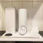 20oz Skinny Straight Tumbler Matte White Sublimation Blank Kit