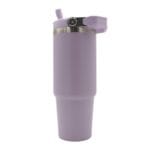 30oz Travel Mug Purple With Colourful Handle Sublimation Blank Front Shot Straw 2