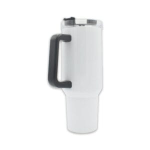 40oz Travel Mug Colourful Handle Black Sublimation Blank Hero Shot