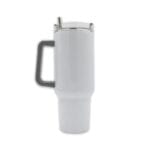 40oz Travel Mug Colourful Handle Grey Sublimation Blank Side With Straw