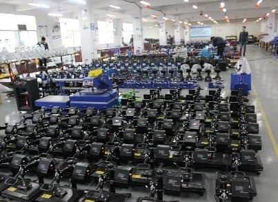 AUPLEX heat press machine production area