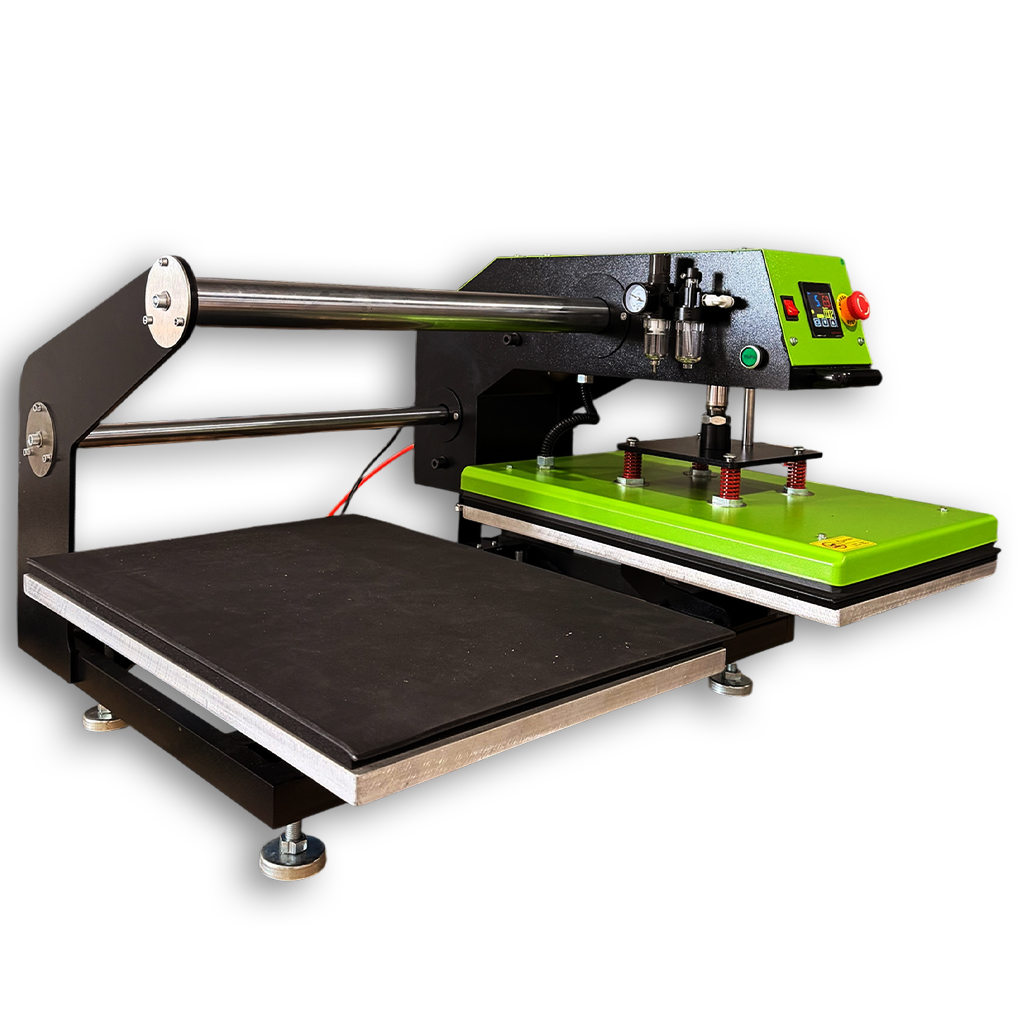 Dual Pneumatic Heat Press without Lasers Sublimation DTF Angled