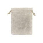 Faux Burlap Drawstring Bag Medium 21cm Subliamation Blank Front