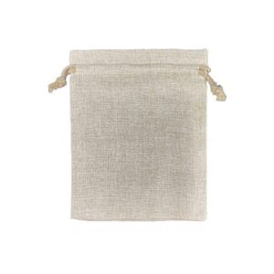 Faux Burlap Drawstring Bag Medium 21cm Subliamation Blank Front
