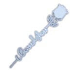 I Love You MDF Sublimation Blank Flower Hero