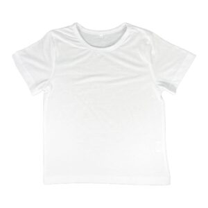 Kids Polyester Tee Shirts White Size 120 Front Sublimation Blank Australia