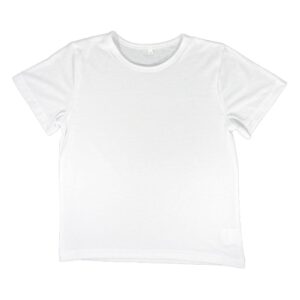 Kids Polyester Tee Shirts White Size 130 Front Sublimation Blank Australia
