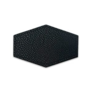 Leather Adheasive Patches Black Streched Hexagon