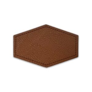 Leather Adheasive Patches Brown Streched Hexagon