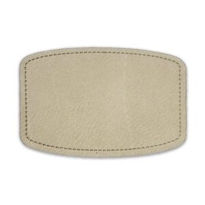 Leather Adheasive Patches Rectangle Rounded Light Brown