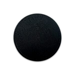 Leather Adheasive Patches Round Black