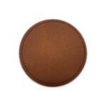 Leather Adheasive Patches Round Brown