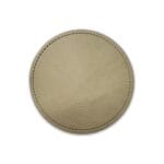 Leather Adheasive Patches Round Light Brown