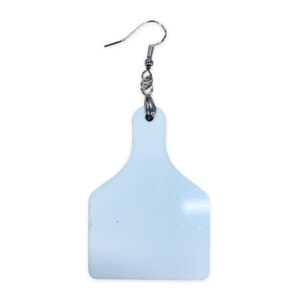 MDF Ear Ring Cowtag Sublimation Blank J 1