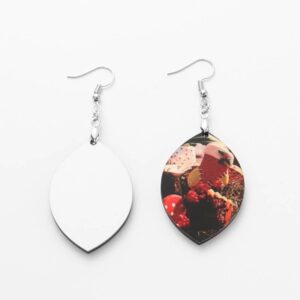 MDF Ear Ring Oval Pointed Medium Sublimation Blank