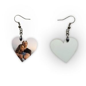 MDF Earring Heart Set of 2 Custom Design Australia