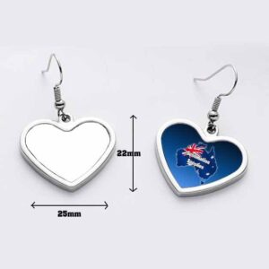 Metal Ear Ring Heart Medium Sublimation Blank