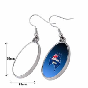 Metal Ear Ring Oval Medium Sublimation Blank