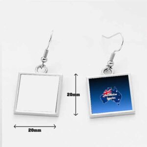 Metal Ear Ring Square Medium Sublimation Blank