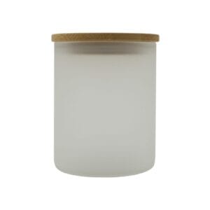 Sublimation Candle Glass Frosted Front Full Product Lid On