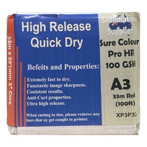 Sure Colour A3 Roll Paper 33m 100gsm