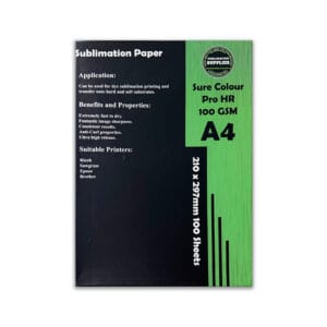 Sure Colour A4 Sublimation Paper Pack of 100 100 GSM