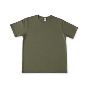 Unisex Cotton T Shirt Crew Neck Blank Army Green 2XL DTF DTG Front