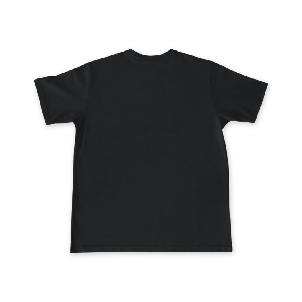 Unisex Cotton T Shirt Crew Neck Blank Black 2XL DTF DTG Back