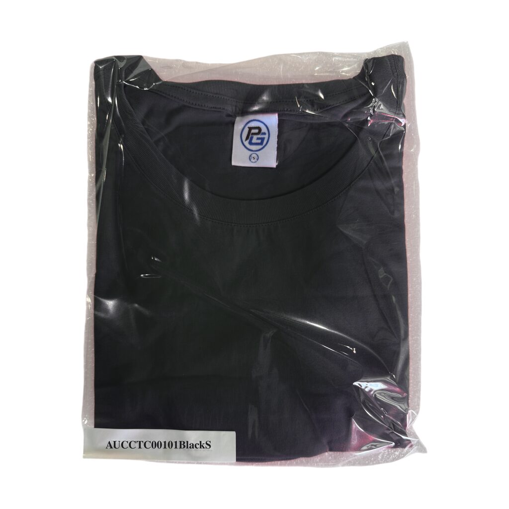 Unisex Cotton T Shirt Crew Neck Blank Black S DTF DTG Packed