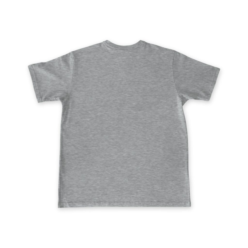 Unisex Cotton T Shirt Crew Neck Blank Grey 2XL DTF DTG Back