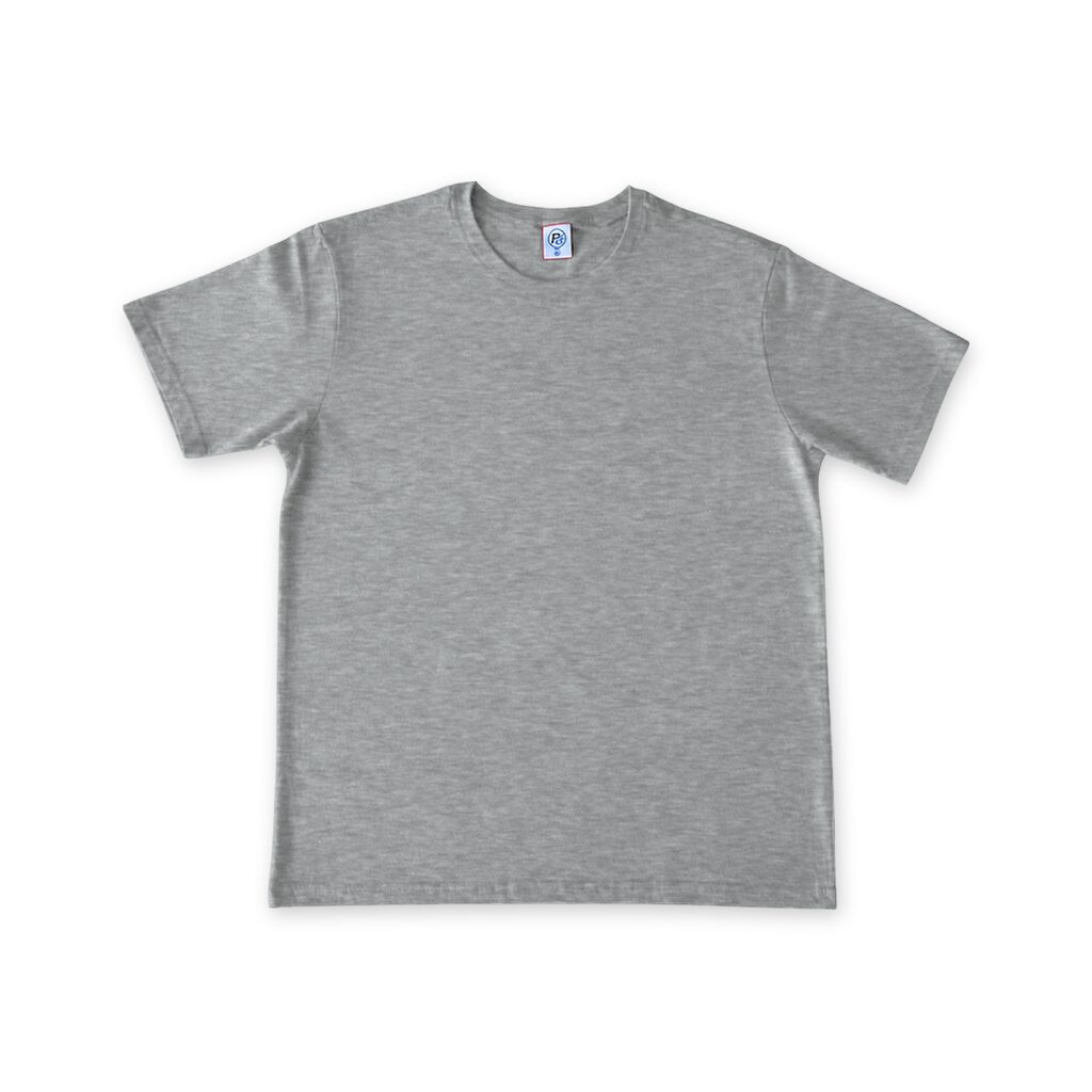 Unisex Cotton T Shirt Crew Neck Blank Grey 2XL DTF DTG Front