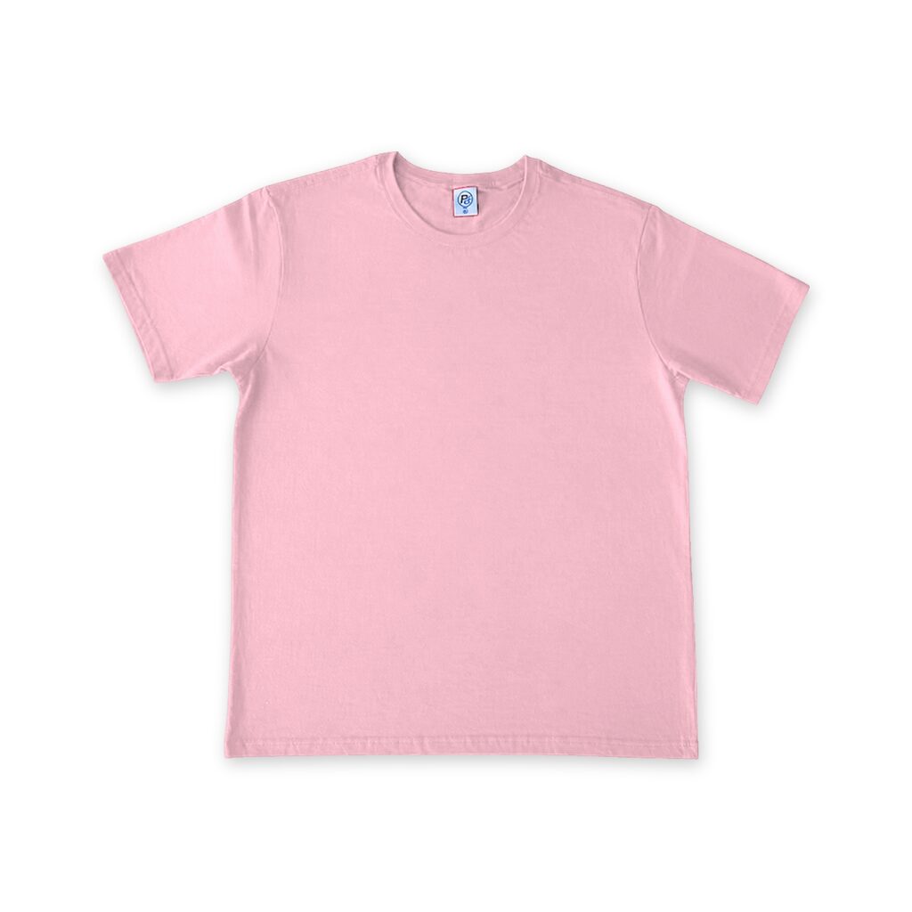 Unisex Cotton T Shirt Crew Neck Blank Light Pink 2XL DTF DTG Front