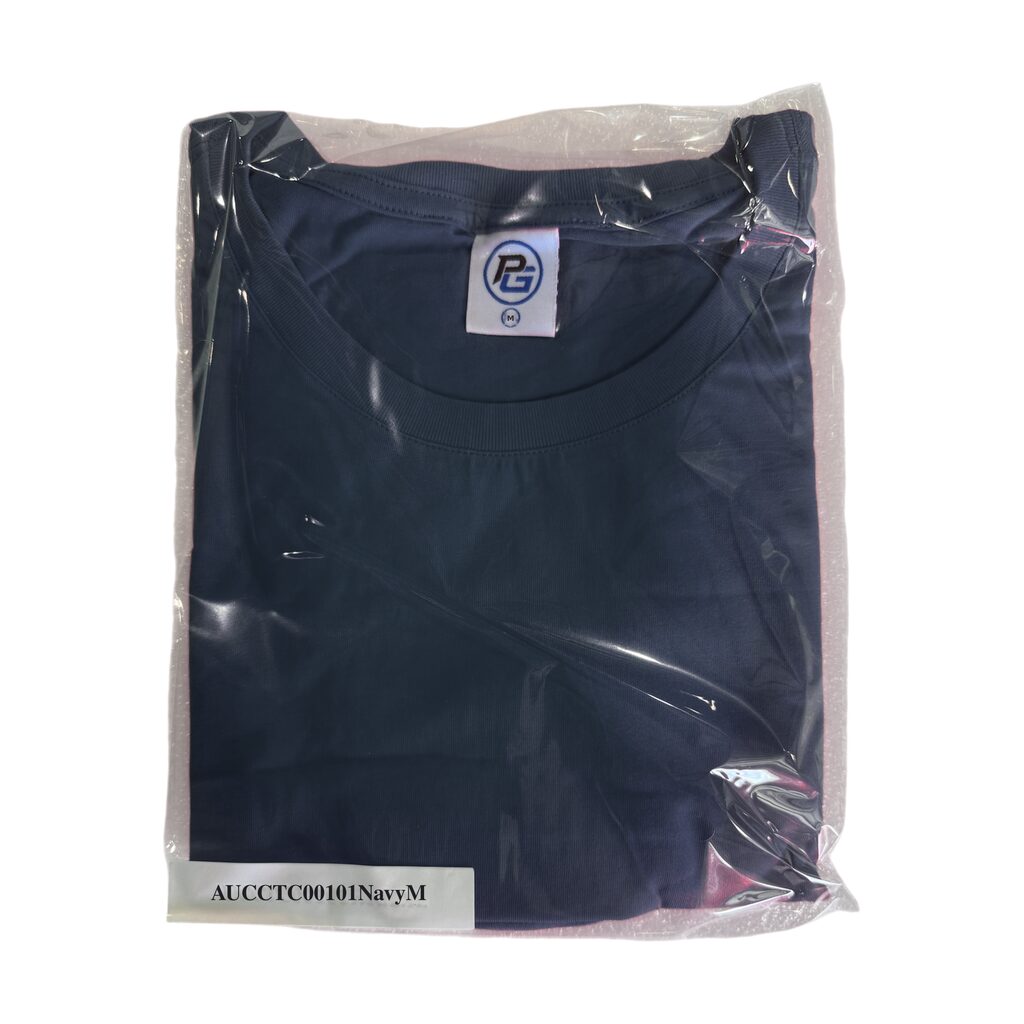 Unisex Cotton T Shirt Crew Neck Blank Navy M DTF DTG Packed