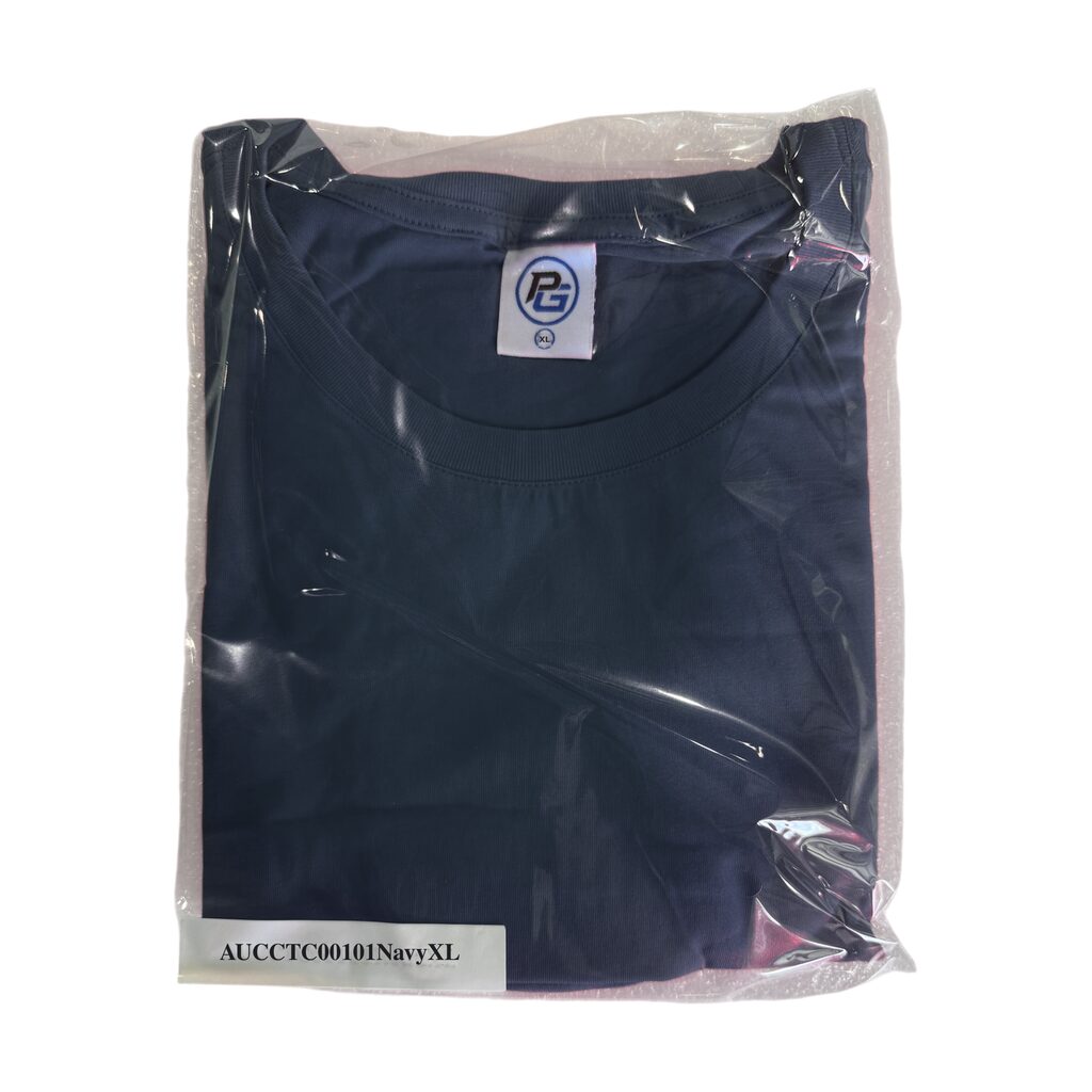 Unisex Cotton T Shirt Crew Neck Blank Navy XL DTF DTG Packed