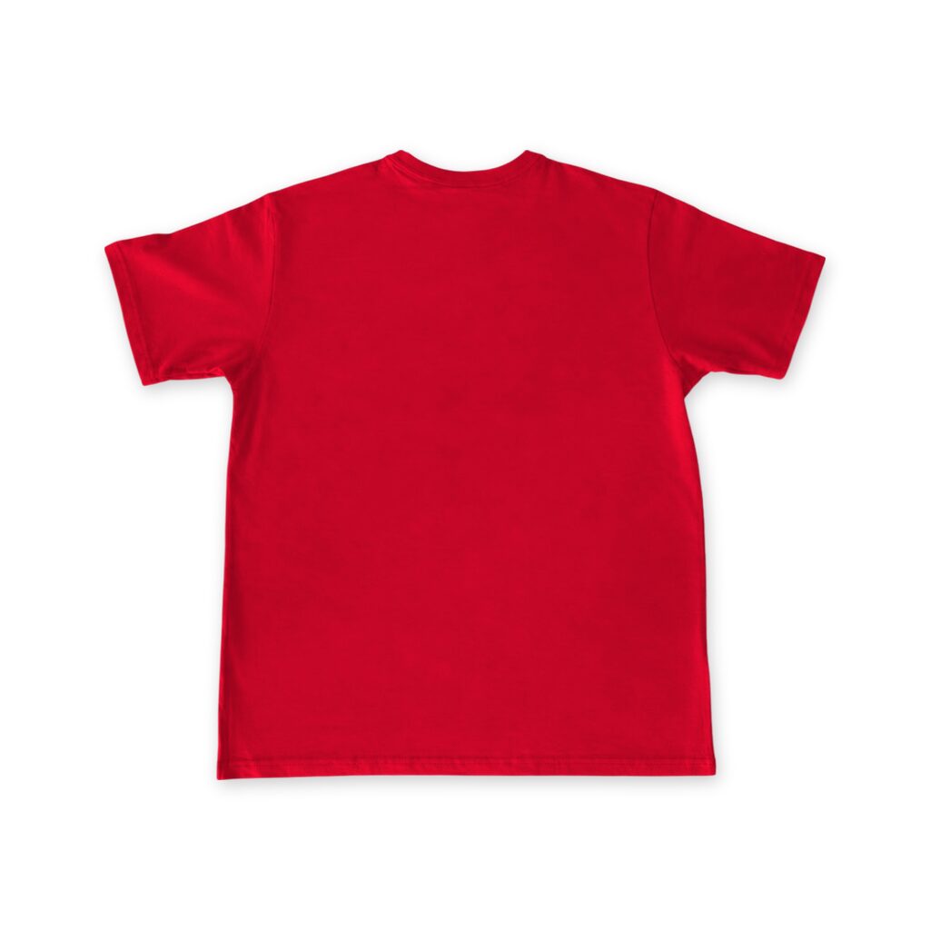 Unisex Cotton T Shirt Crew Neck Blank Red 2XL DTF DTG Back