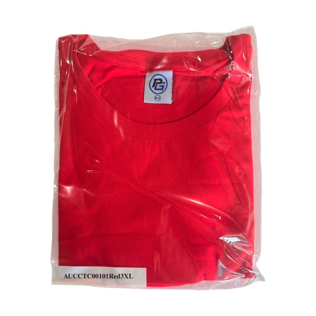 Unisex Cotton T Shirt Crew Neck Blank Red 3XL DTF DTG Packed