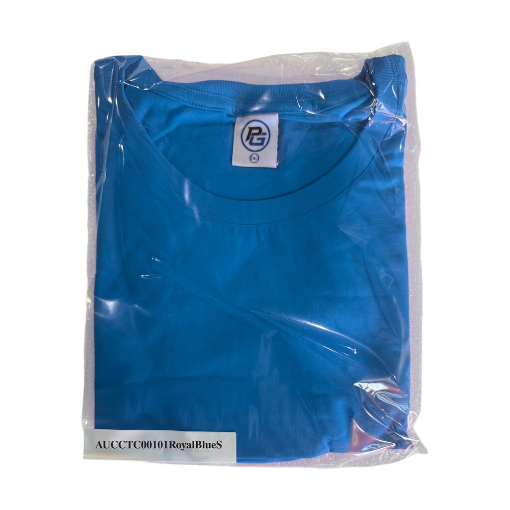 Unisex Cotton T Shirt Crew Neck Blank Royal Blue S DTF DTG Packed
