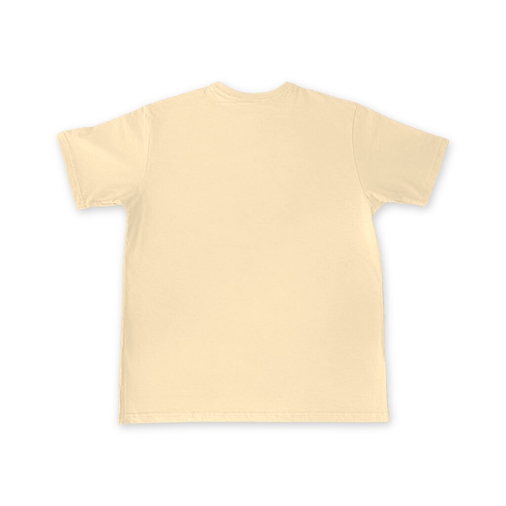 Unisex Cotton T Shirt Crew Neck Blank Sand 2XL DTF DTG Back