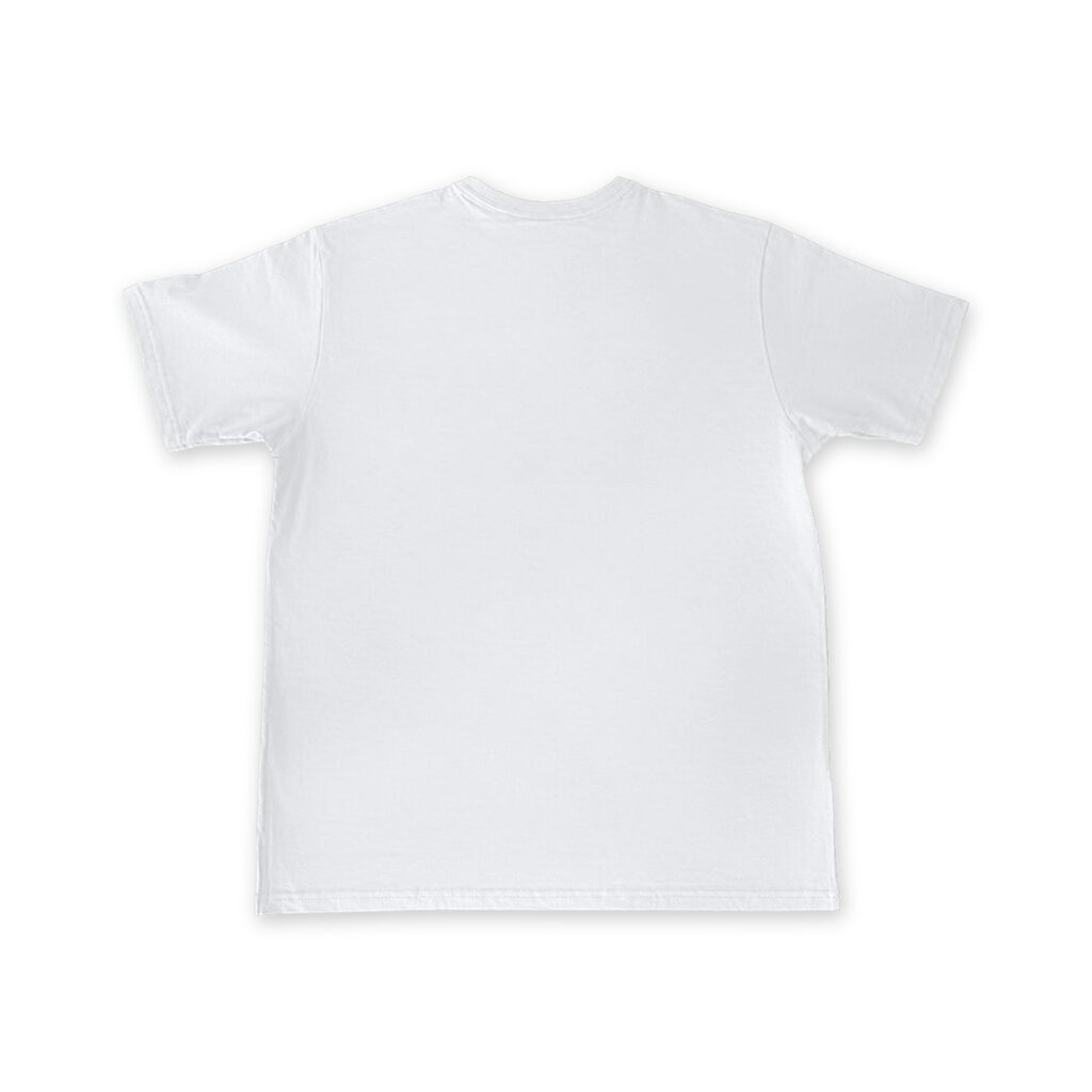 Unisex Cotton T Shirt Crew Neck Blank White 2XL DTF DTG Back