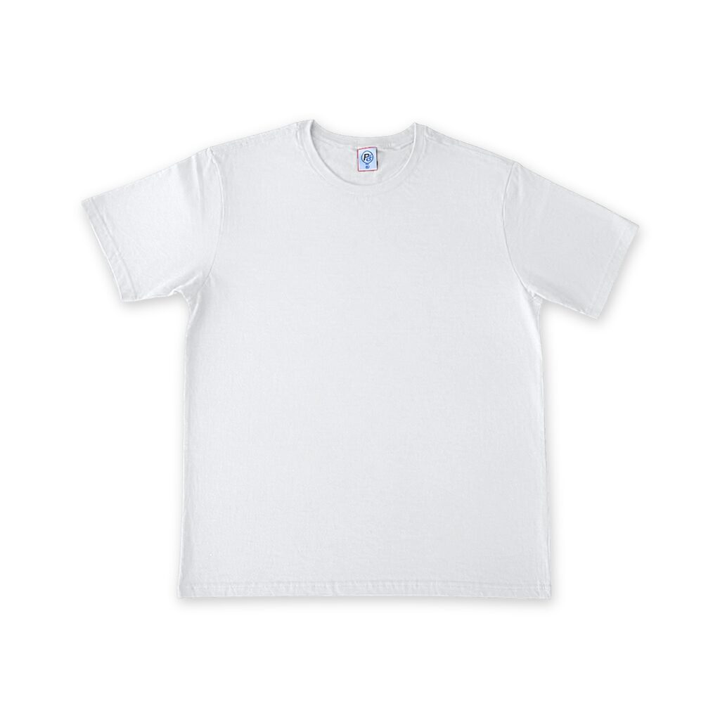 Unisex Cotton T Shirt Crew Neck Blank White 2XL DTF DTG Front
