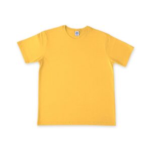 Unisex Cotton T Shirt Crew Neck Blank Yellow 2XL DTF DTG Front