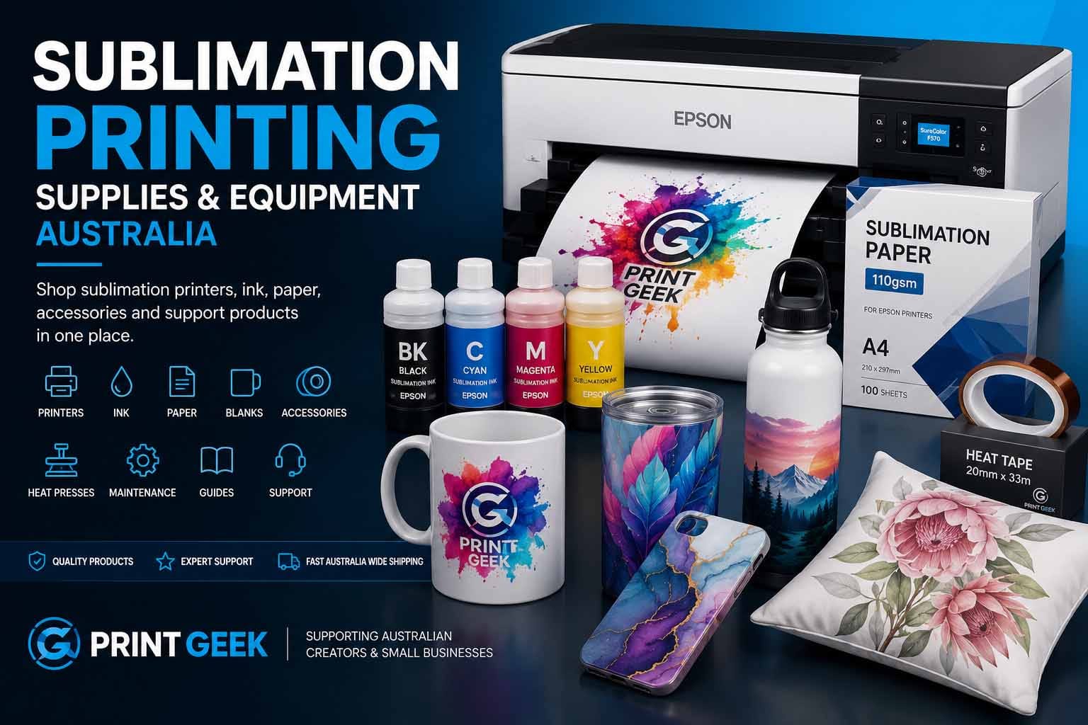 Sublimation printing supplies and equipment category at Print Geek